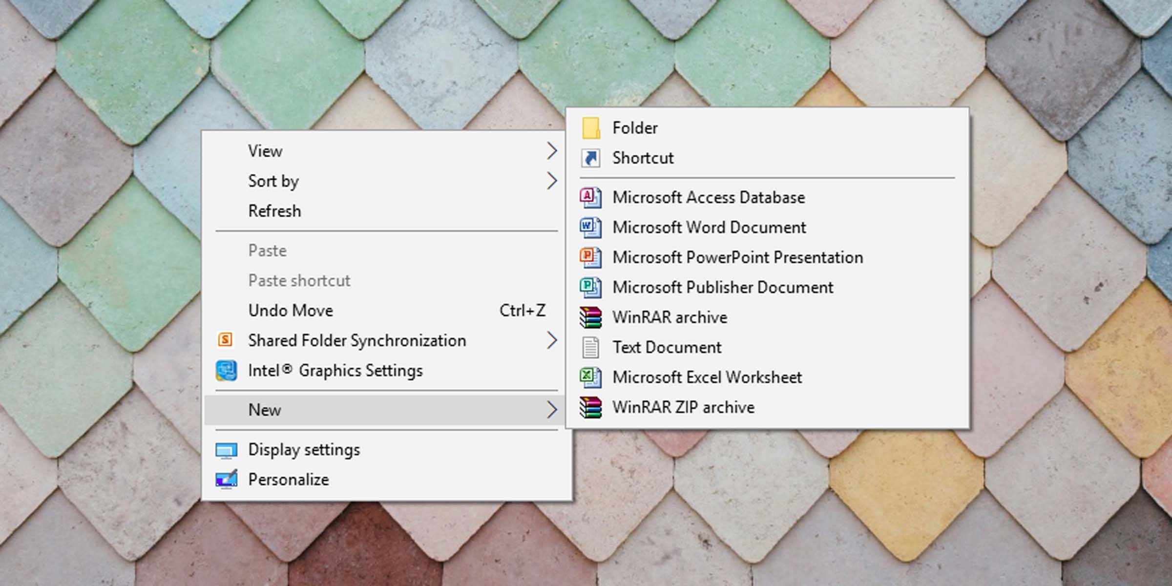 Trimmed Windows New context menu