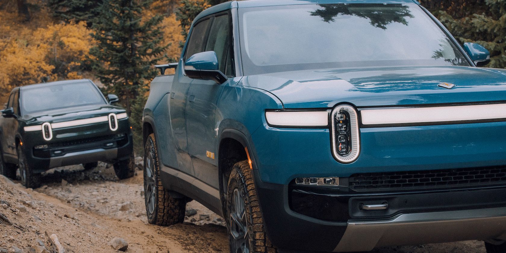 2022 Rivian R1T in the mountains