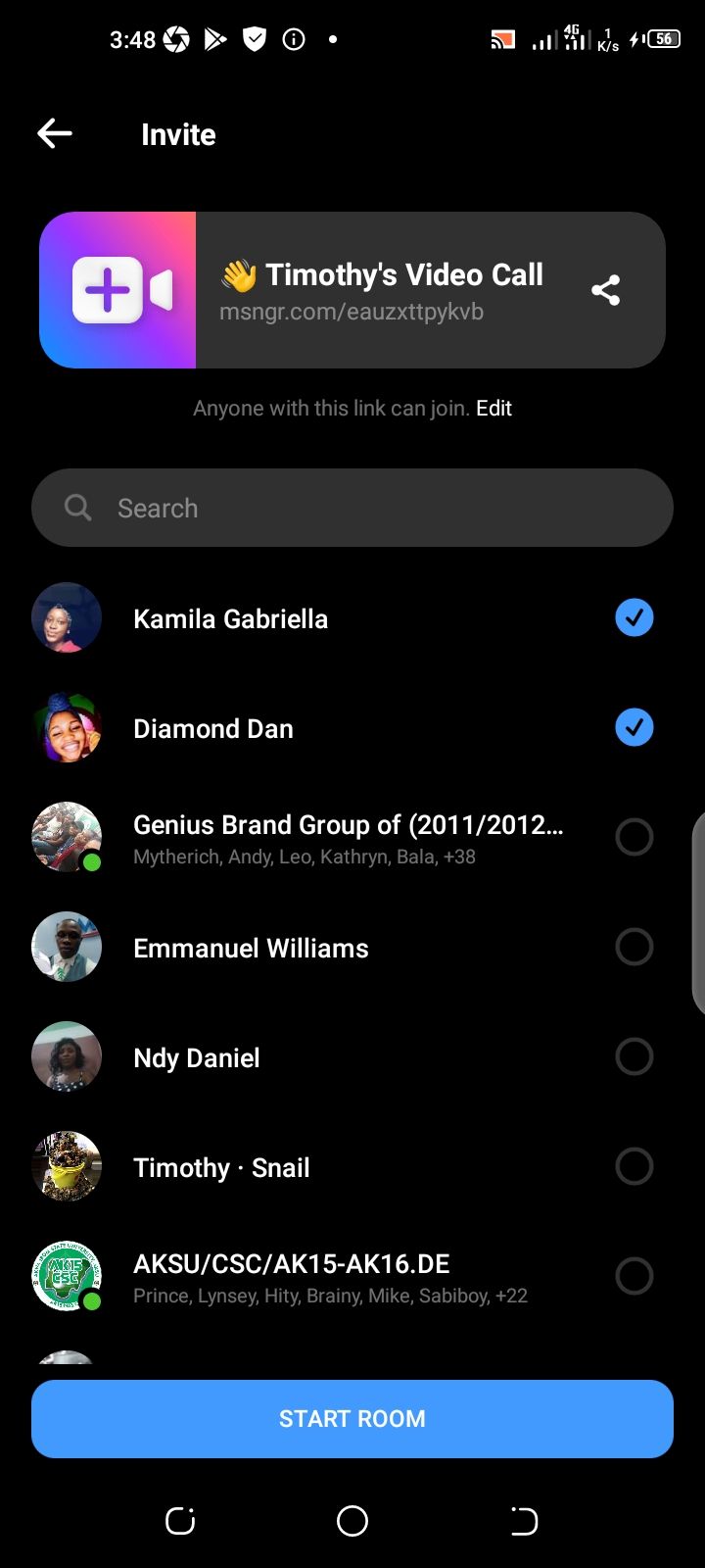 Hội nghị truyền hình trên Messenger