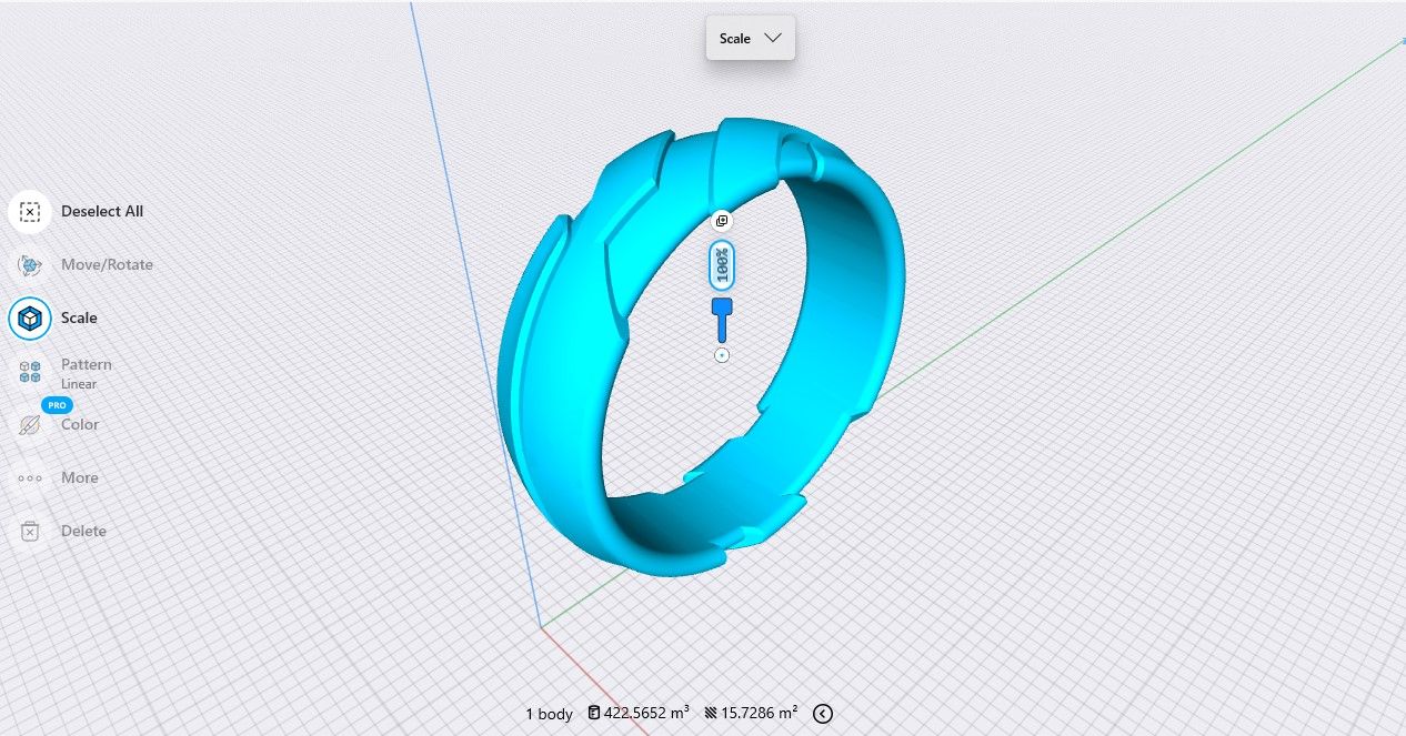 3D modeling jewelry model in Shapr3d software