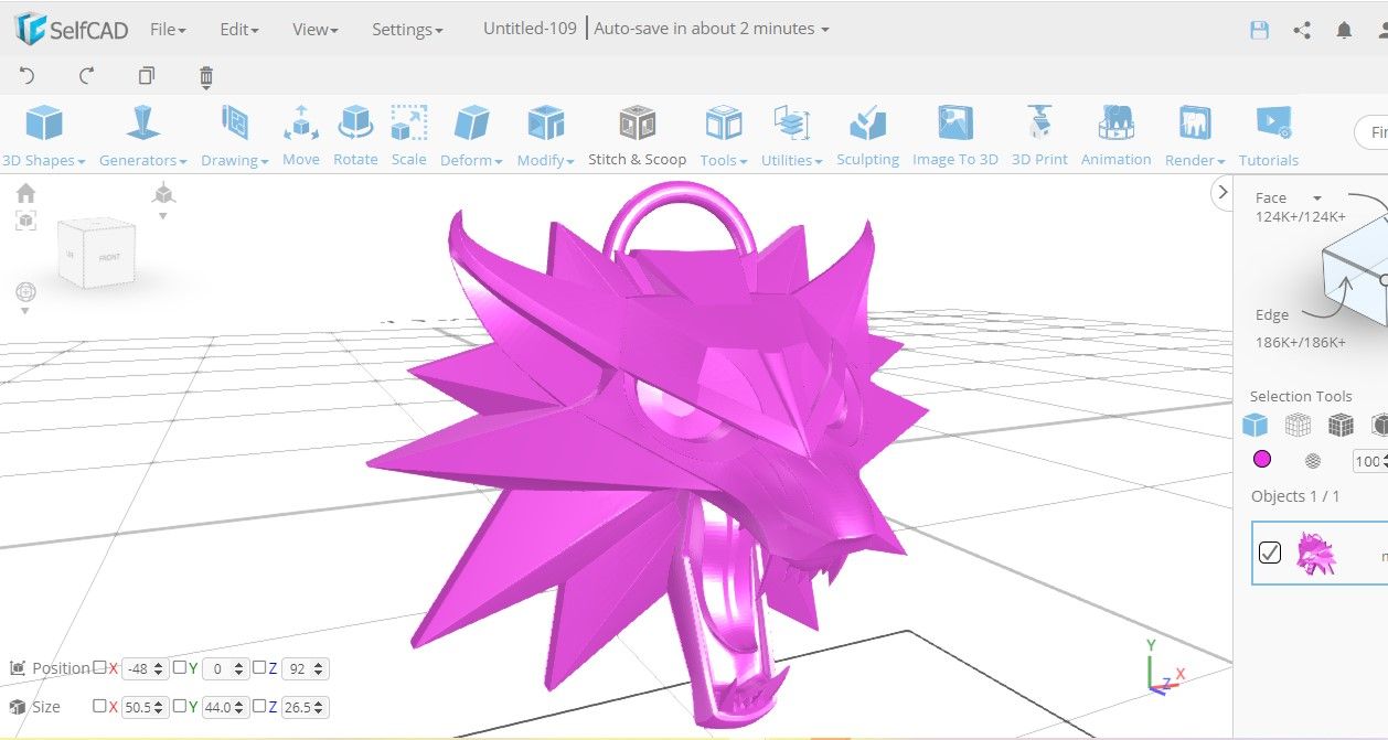 3D modeling jewelry in SelfCAD software