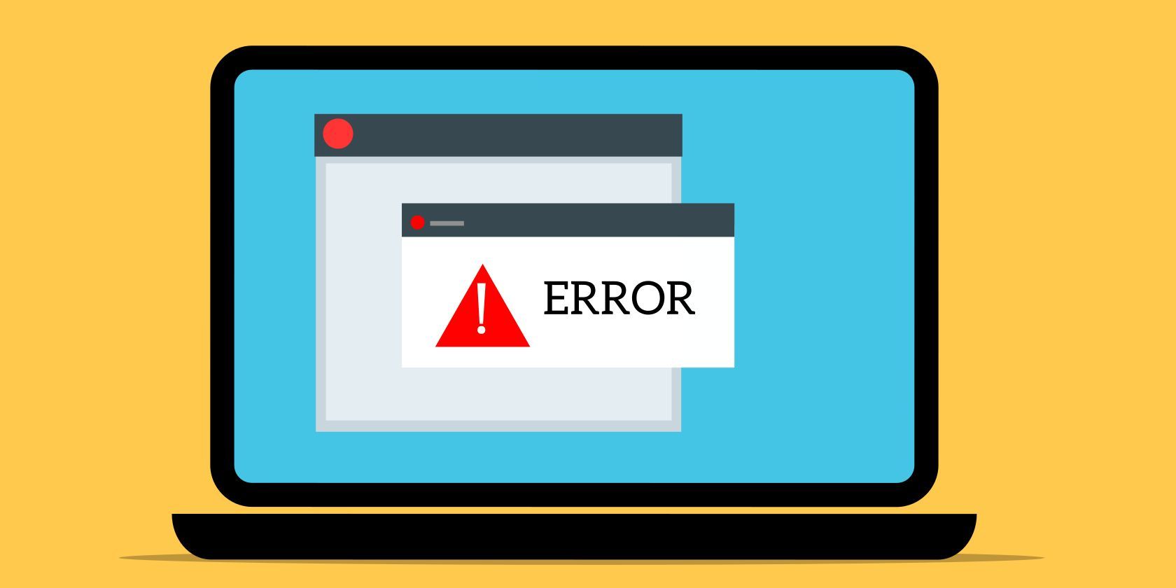 A Laptop Screen Showing an Error Prompt