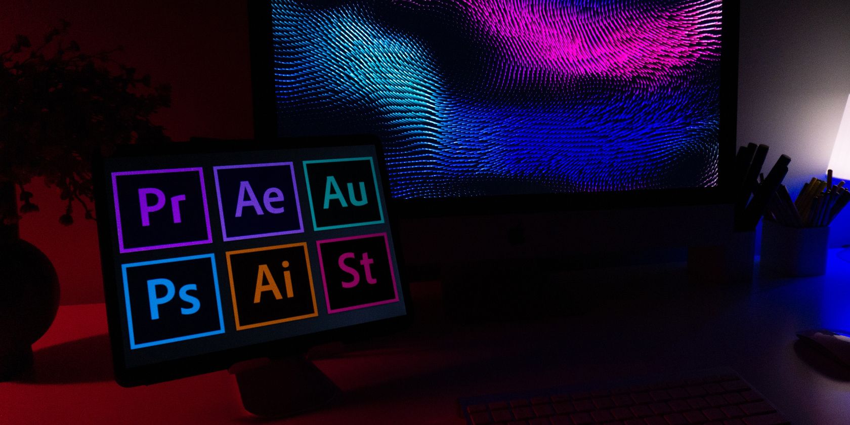 Photo of Adobe logos next to each other