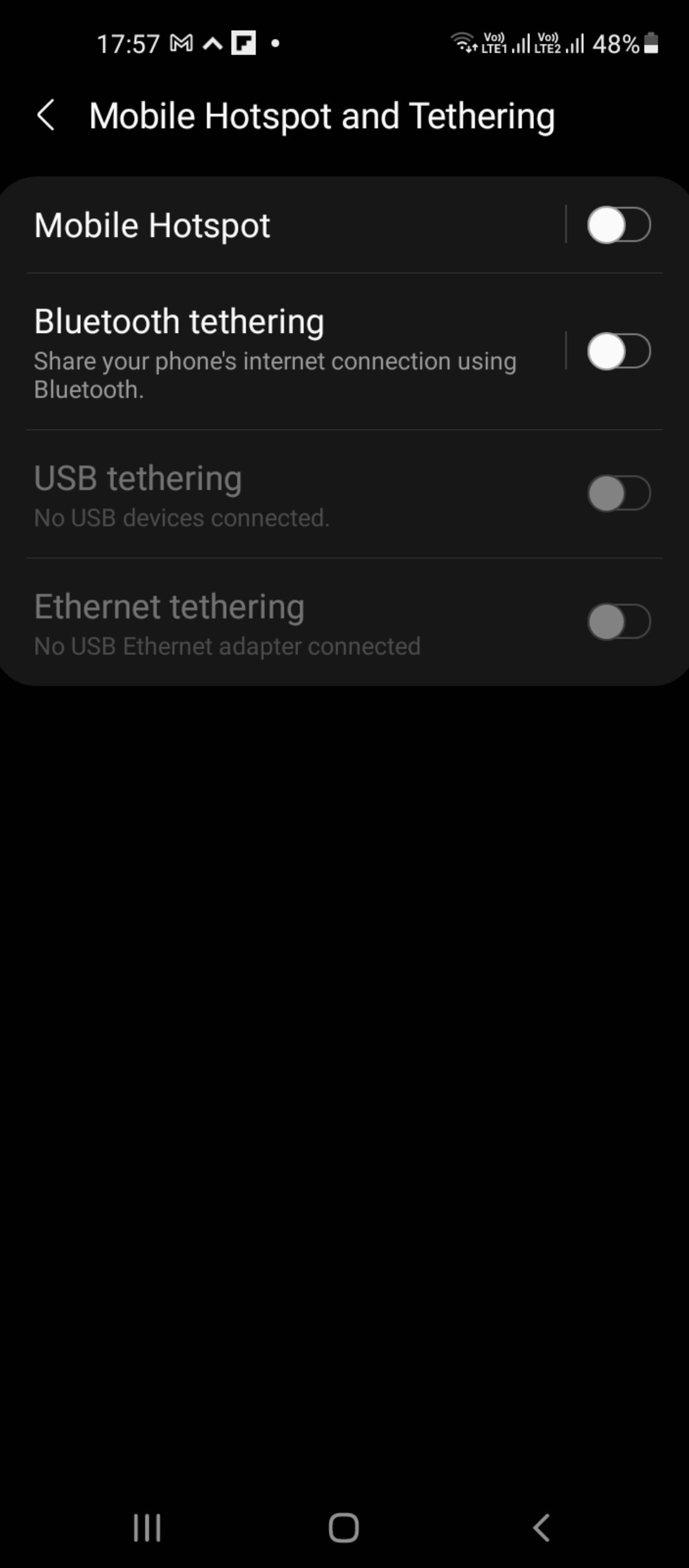 Turn off bluetooth and mobile connections