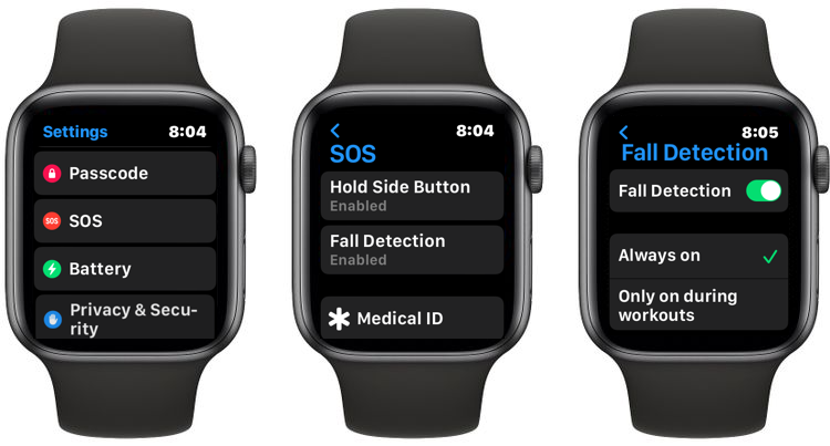Apple Watch Enable Fall Detection