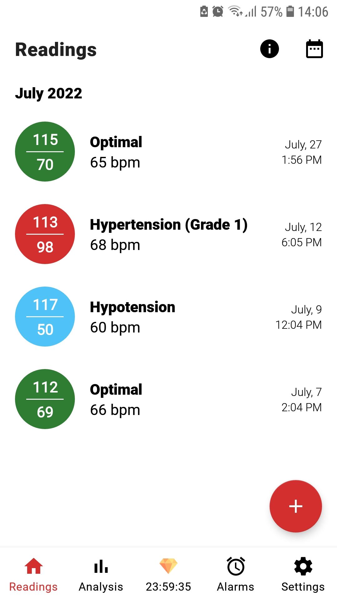 BP App blood pressure tracker mobile app