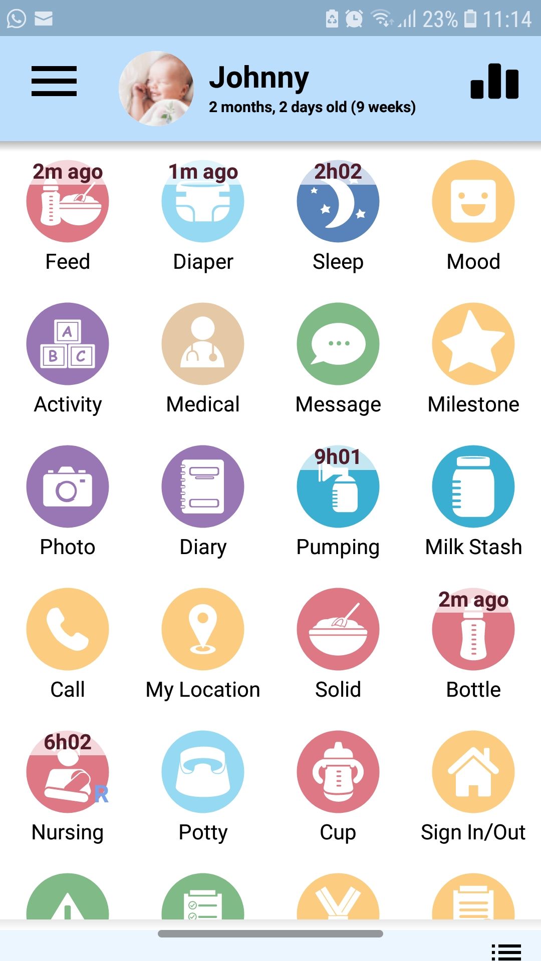 اپلیکیشن ردیابی نوزاد موبایل Baby Connect