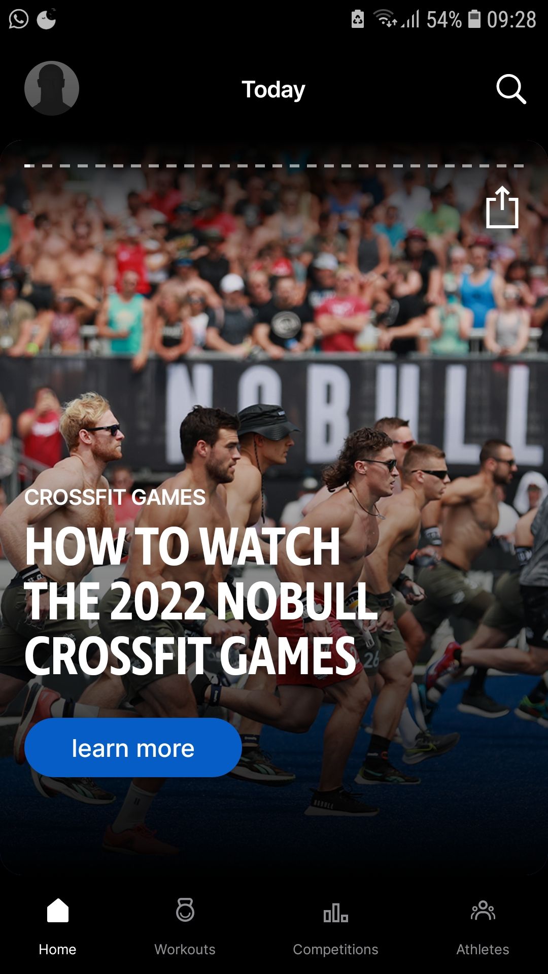 CrossFit Games mobile exercise app