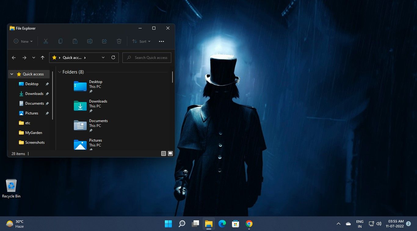 Dark Amoled Theme for Windows 11