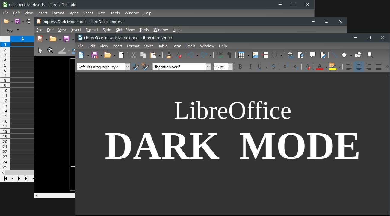 does libreoffice have a dark themes