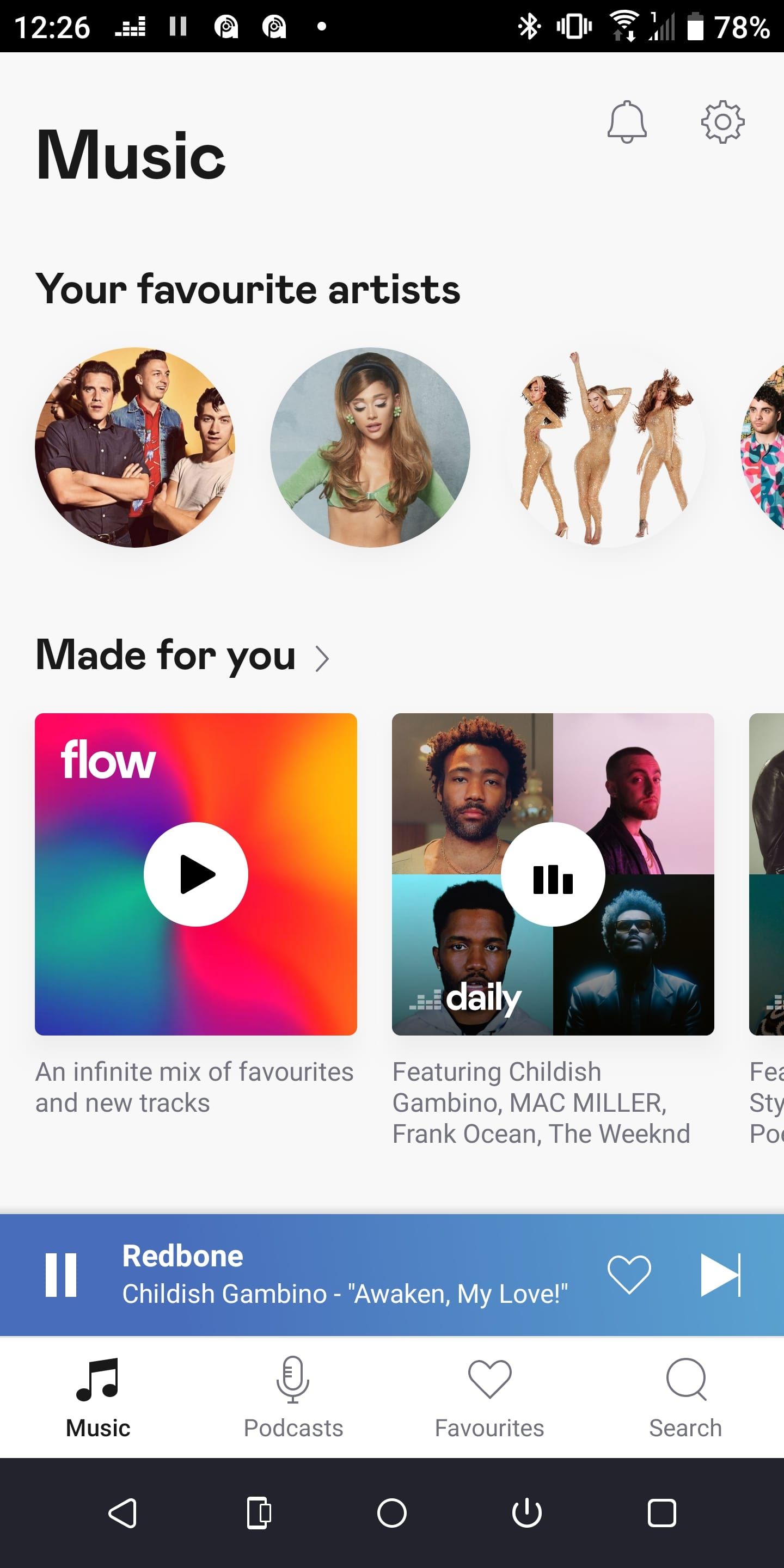 صفحه اصلی Deezer General