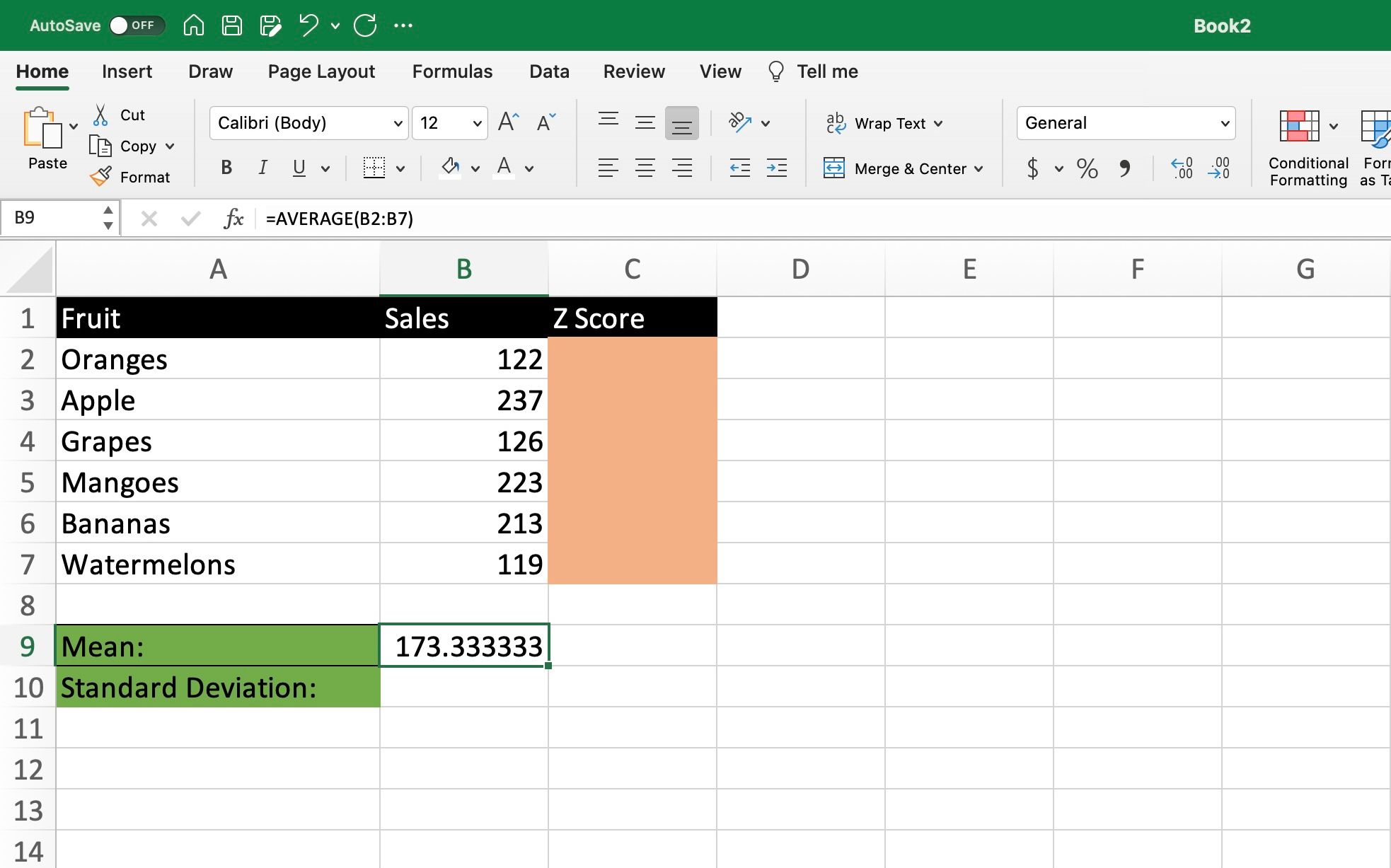 استفاده از تابع Excel AVERAGEIF برای محاسبه مقدار میانگین در یک صفحه گسترده