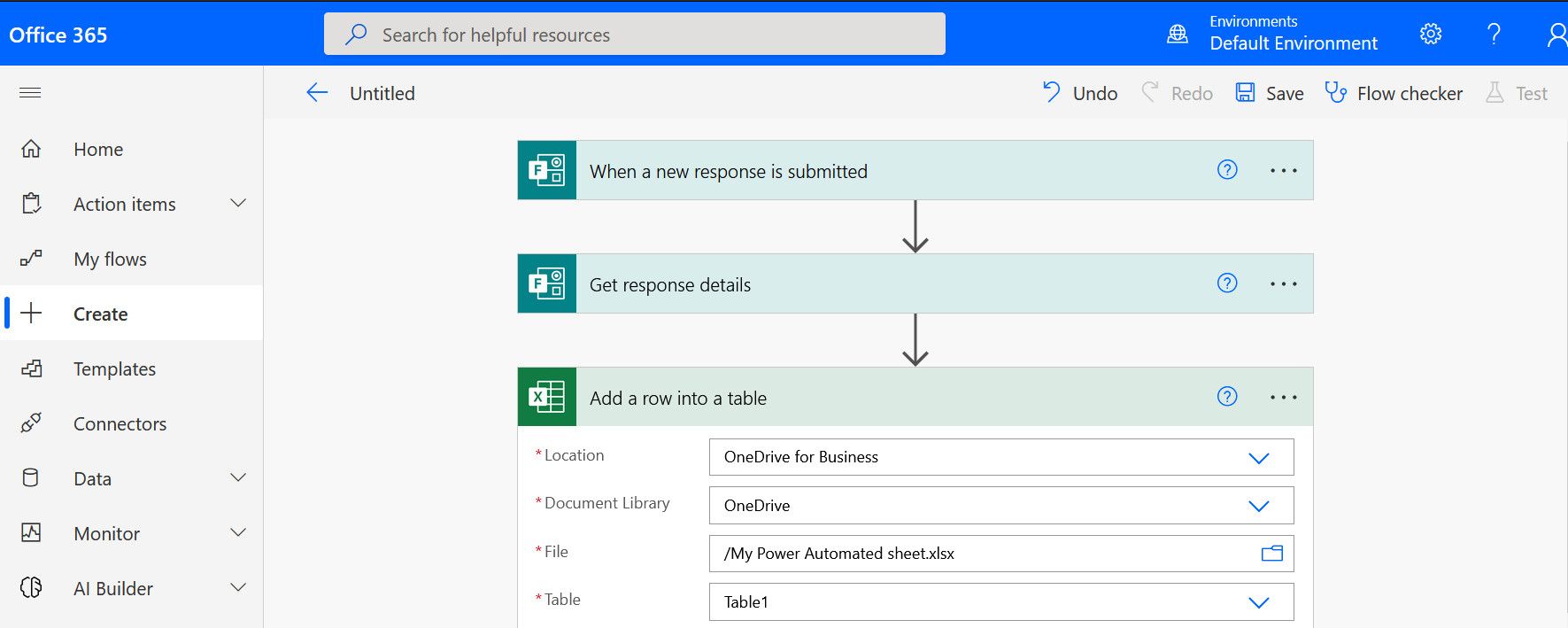 انتخاب کتاب کار اکسل در Power Automate