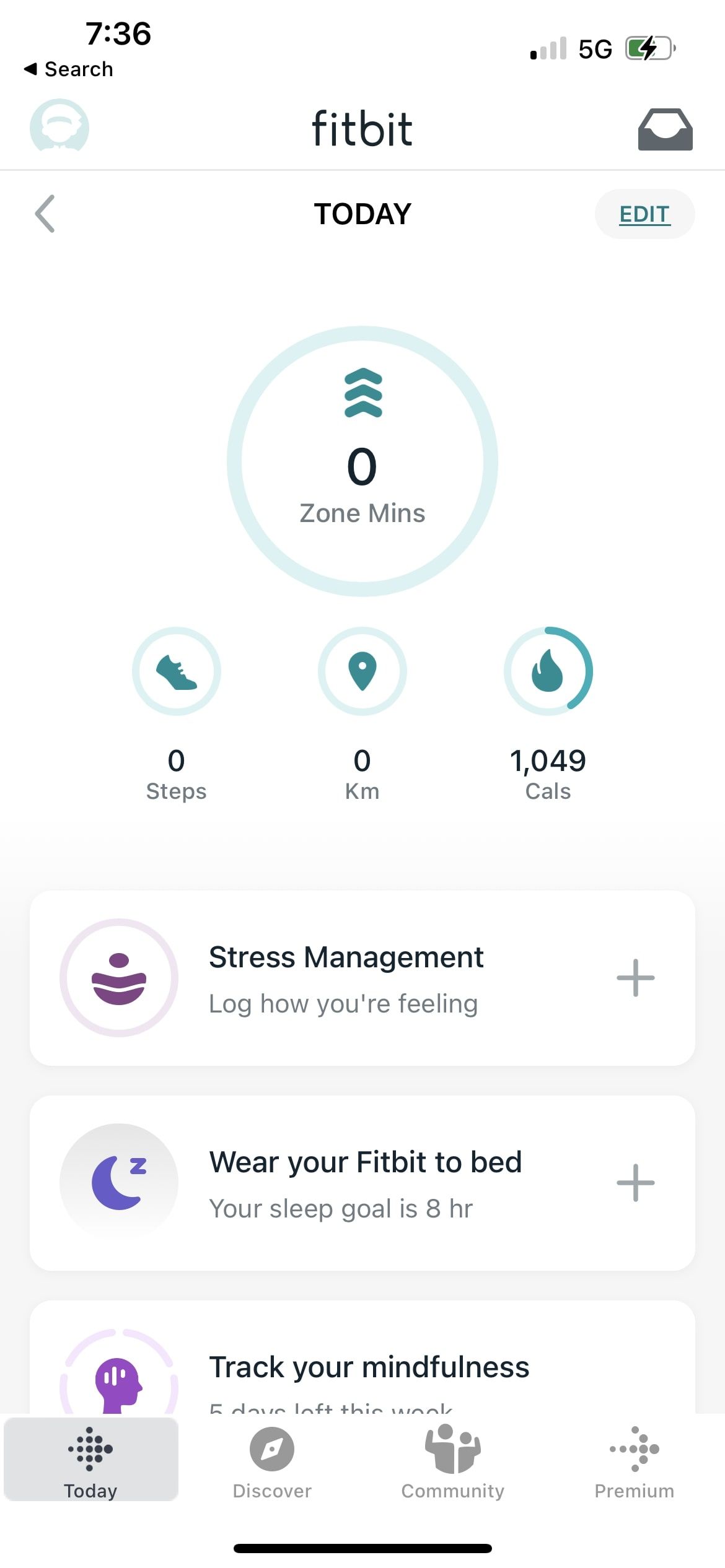 Fitbit Home Page