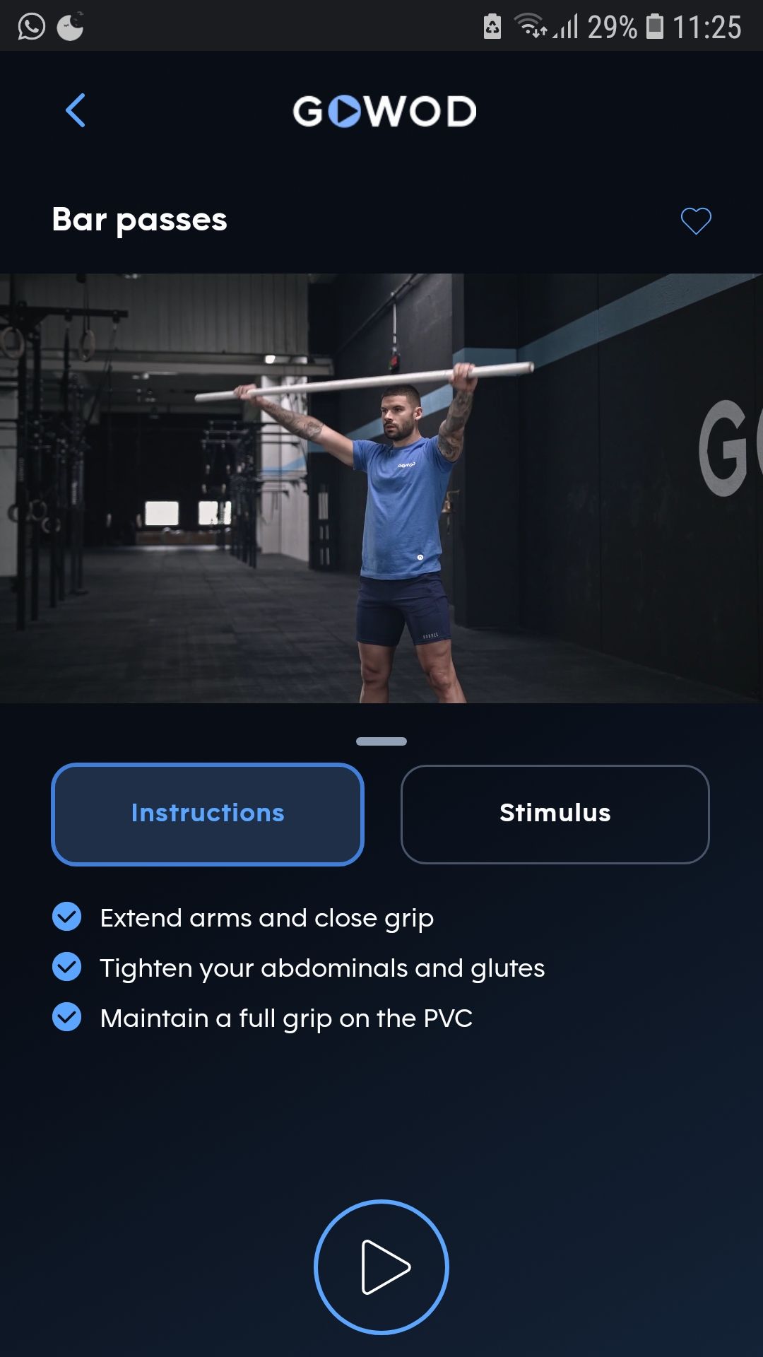 GOWOD mobile exercise app exercises