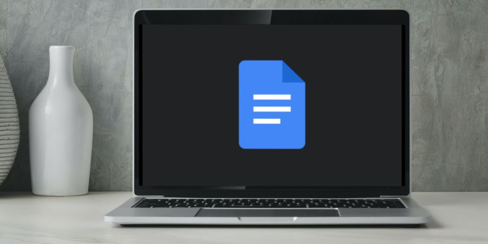 Google Docs logo on laptop screen