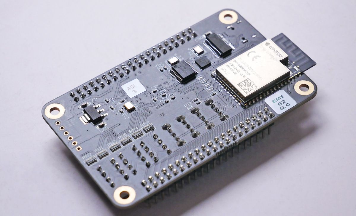 A microcontroller on a table 