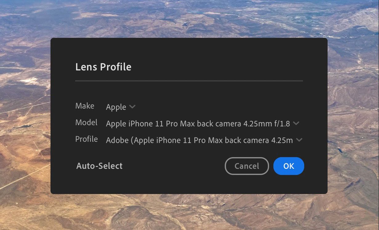 Lens profile settings on Adobe Lightroom