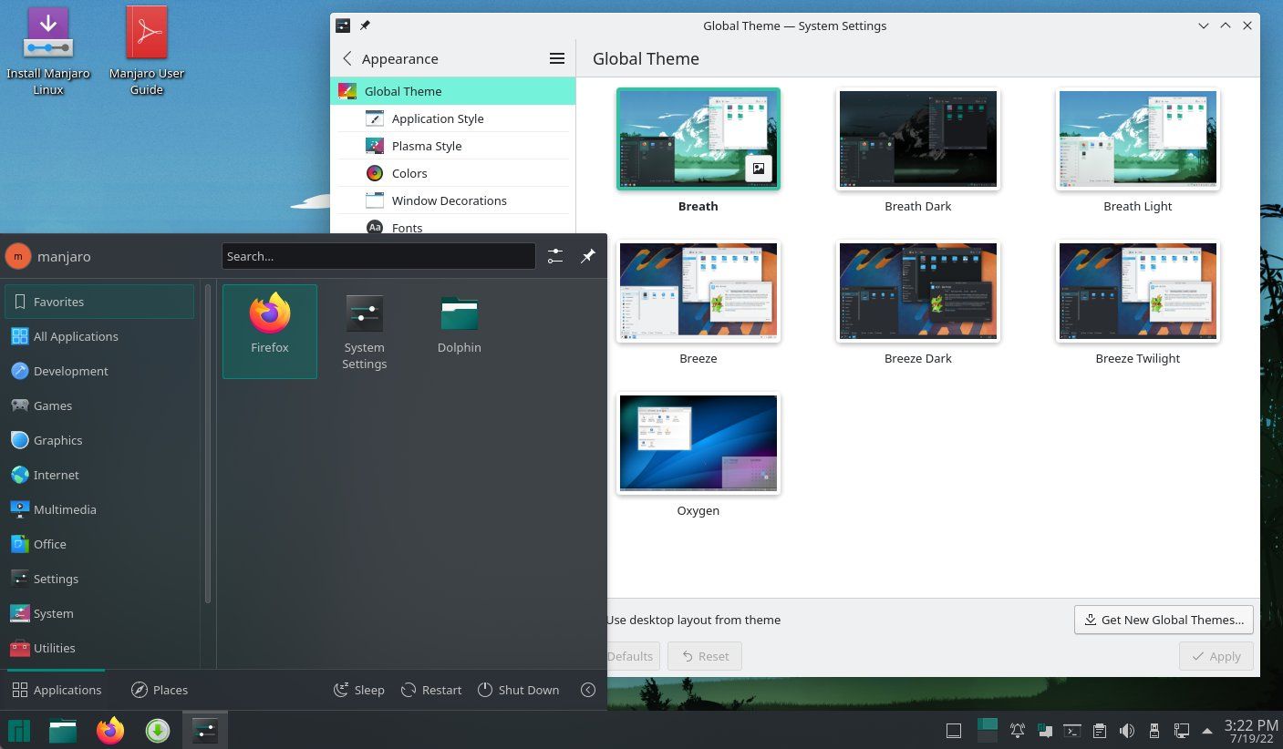 Manjaro-KDE-Plasma-Kickoff-System-Settings