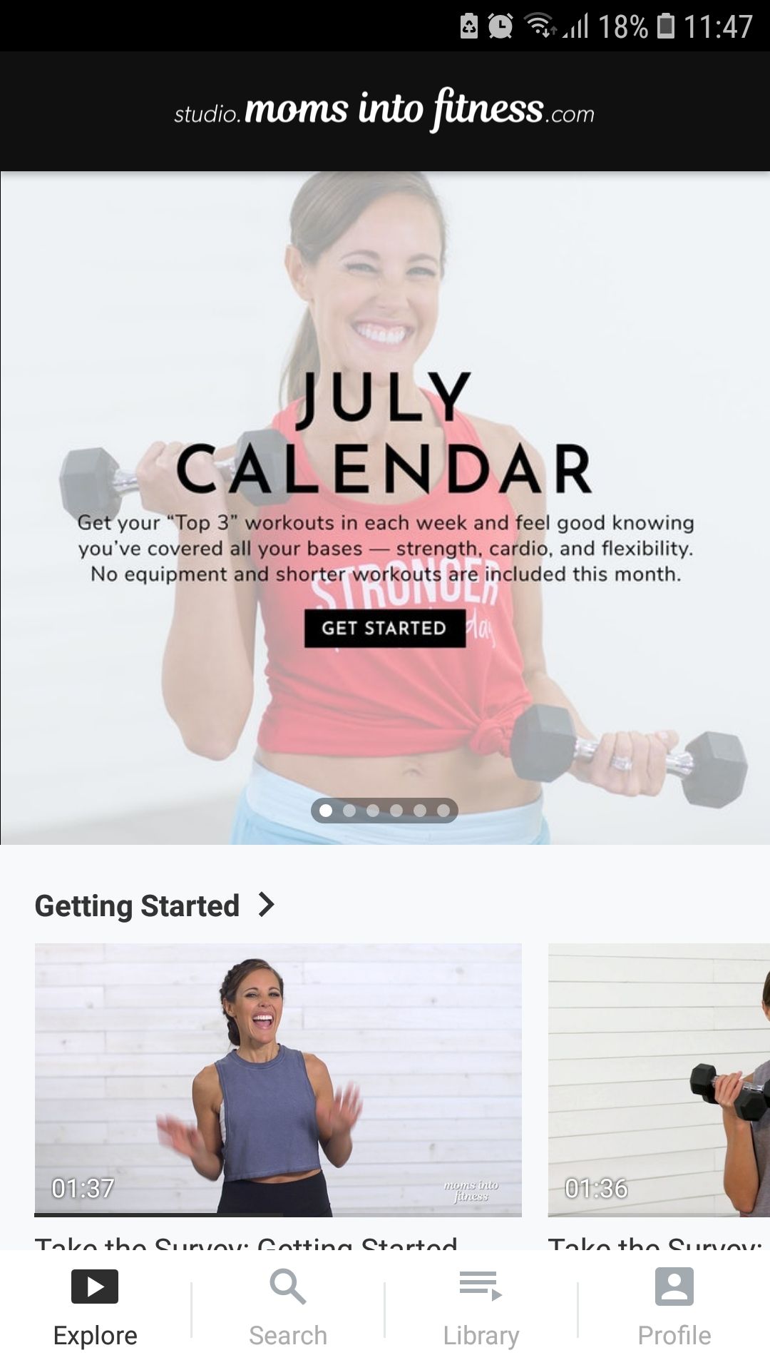 برنامه تمرینی موبایل Moms Fitness