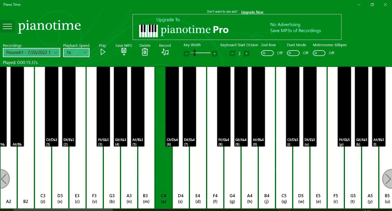 Piano Time Music App for Windows
