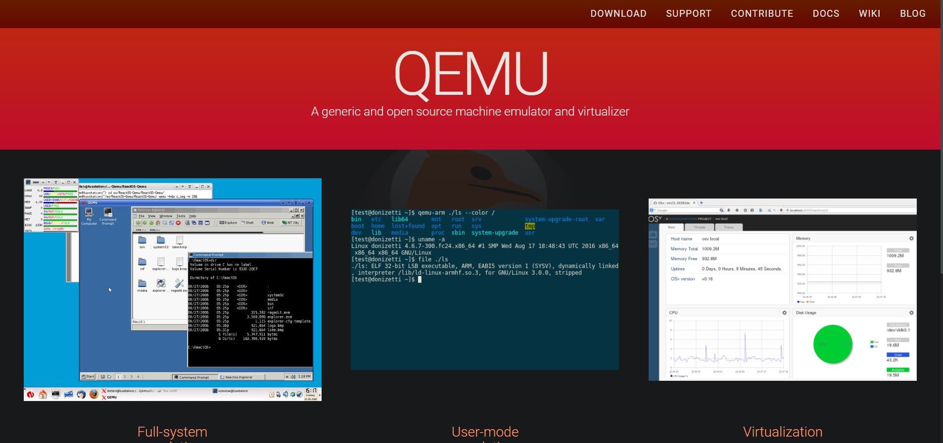 سایت رسمی QEMU