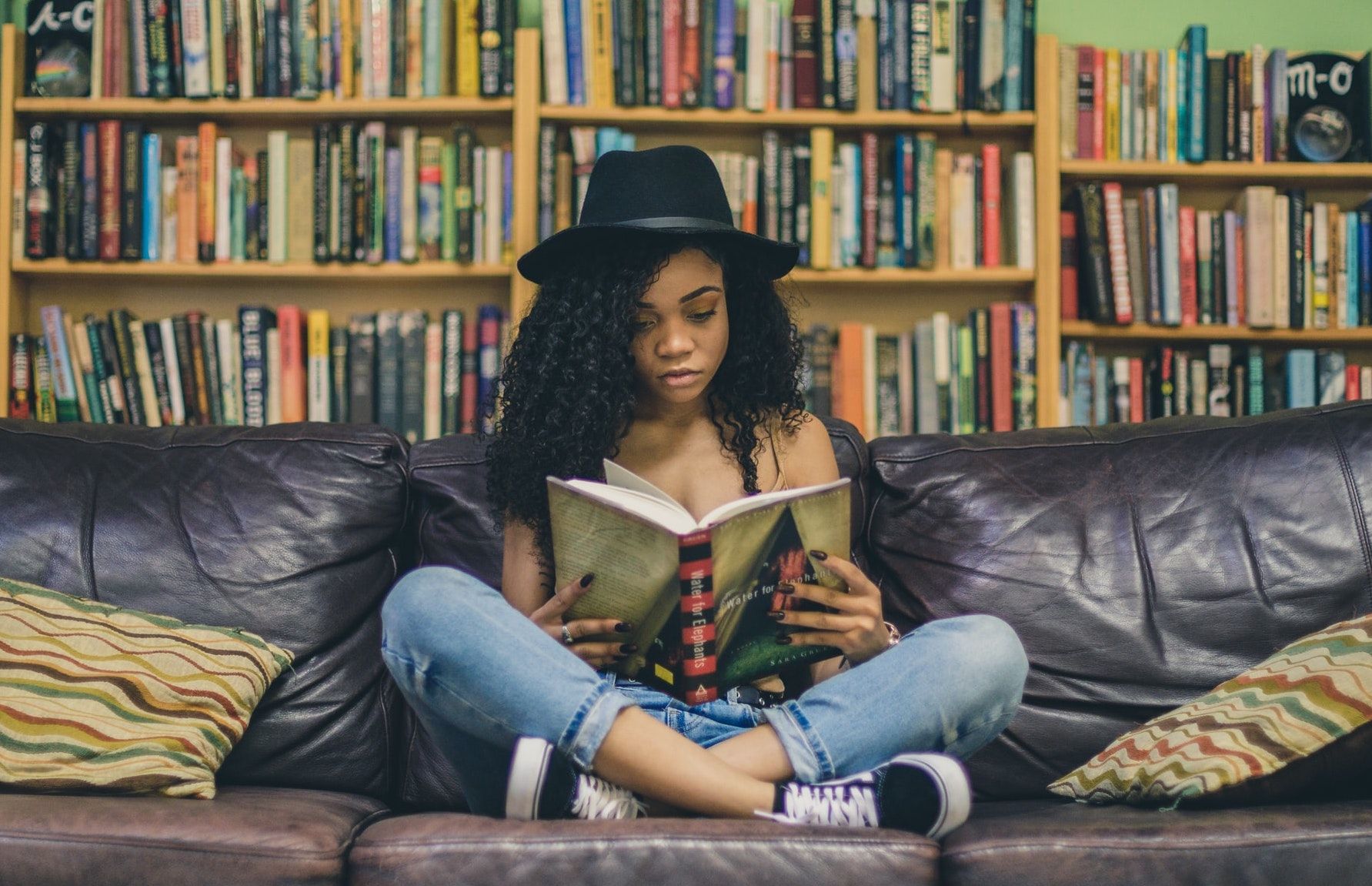 Black Girl Reading a Book