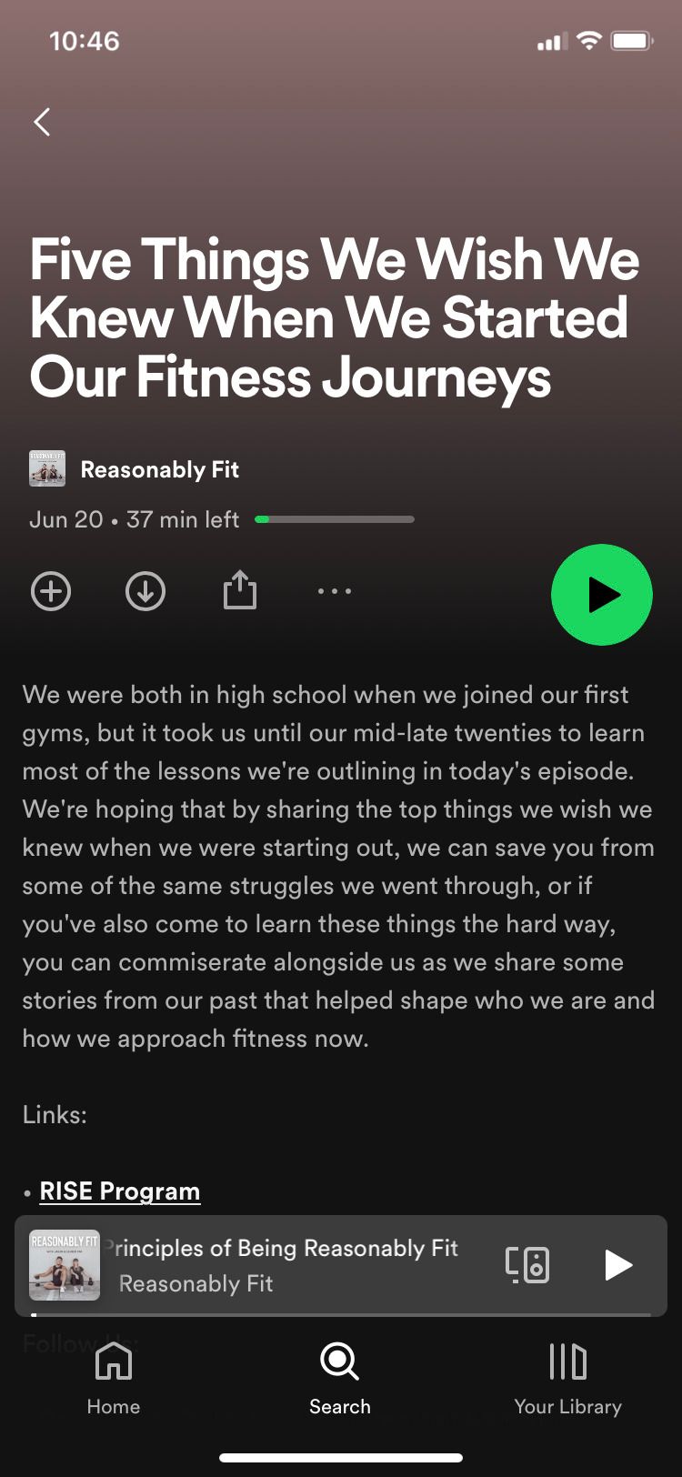 Reasonably Fit Podcast episode