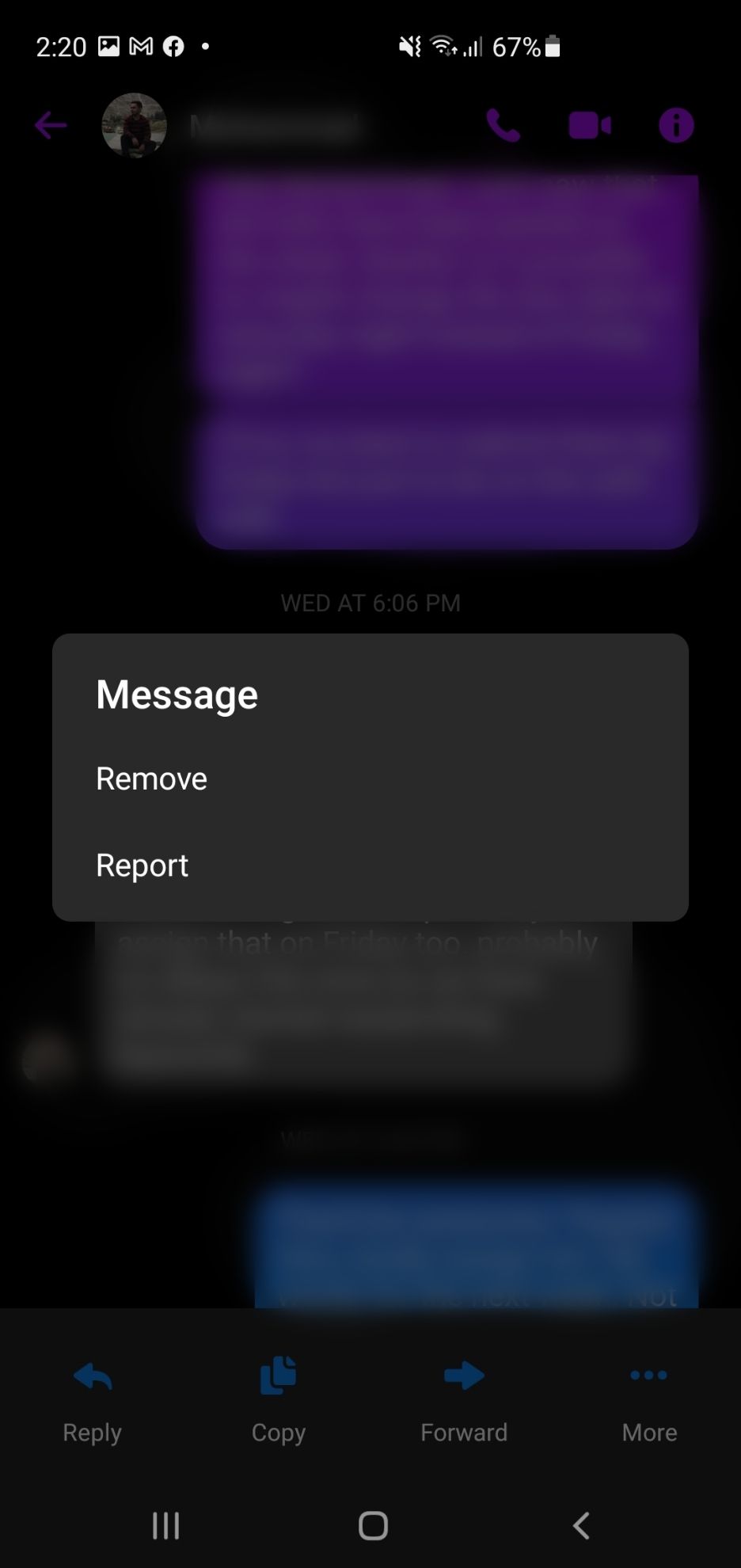 Remove message on Messenger