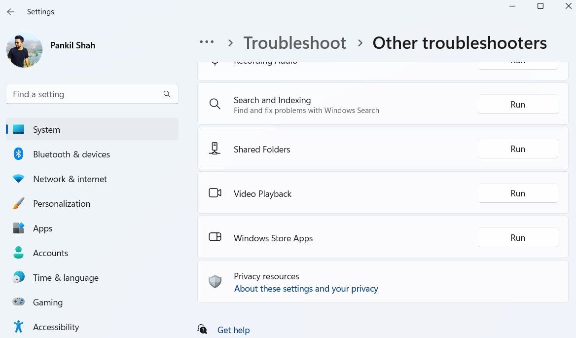 Running the Windows Store Apps troubleshooter