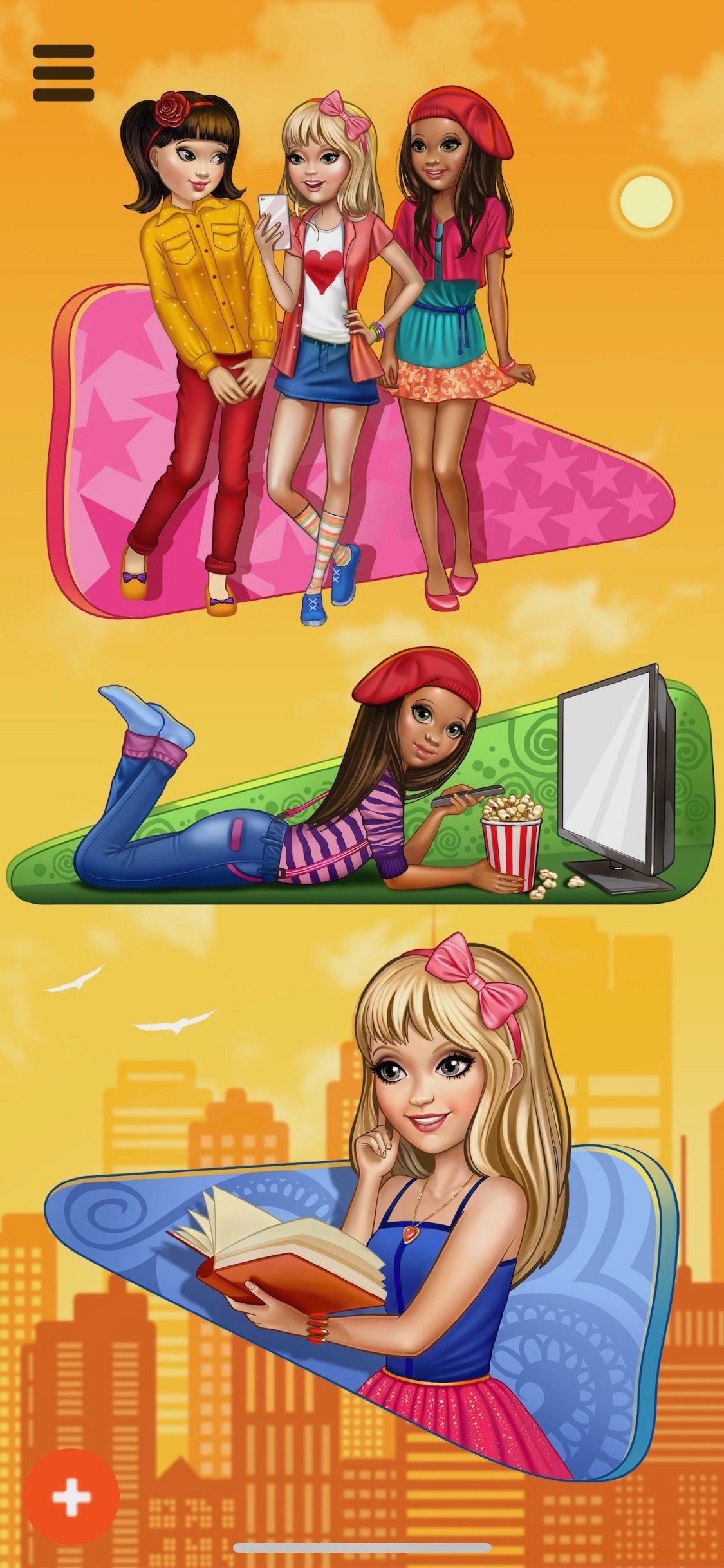 اسکرین شات صفحه اصلی اپلیکیشن Magic Girl