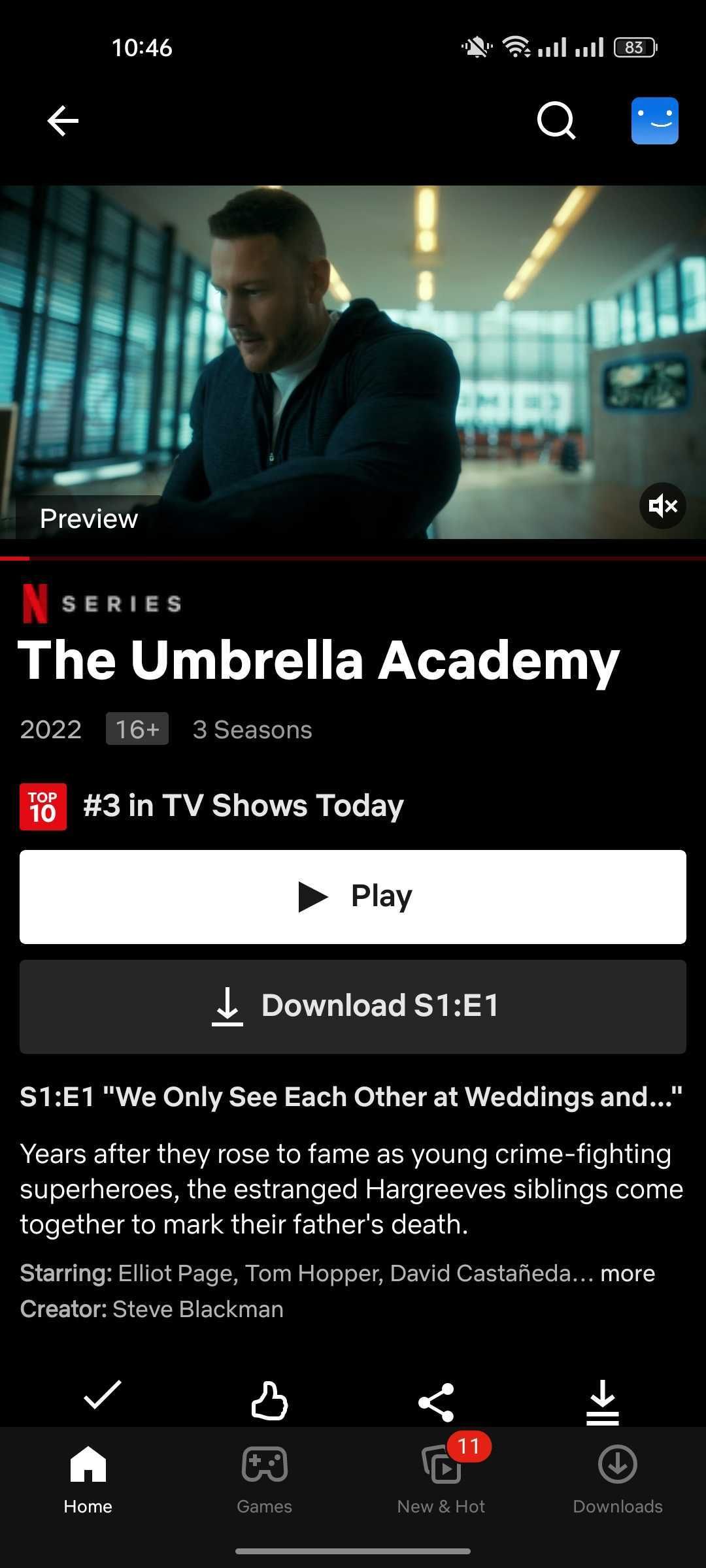 The Umbrella Academy show on Netflix