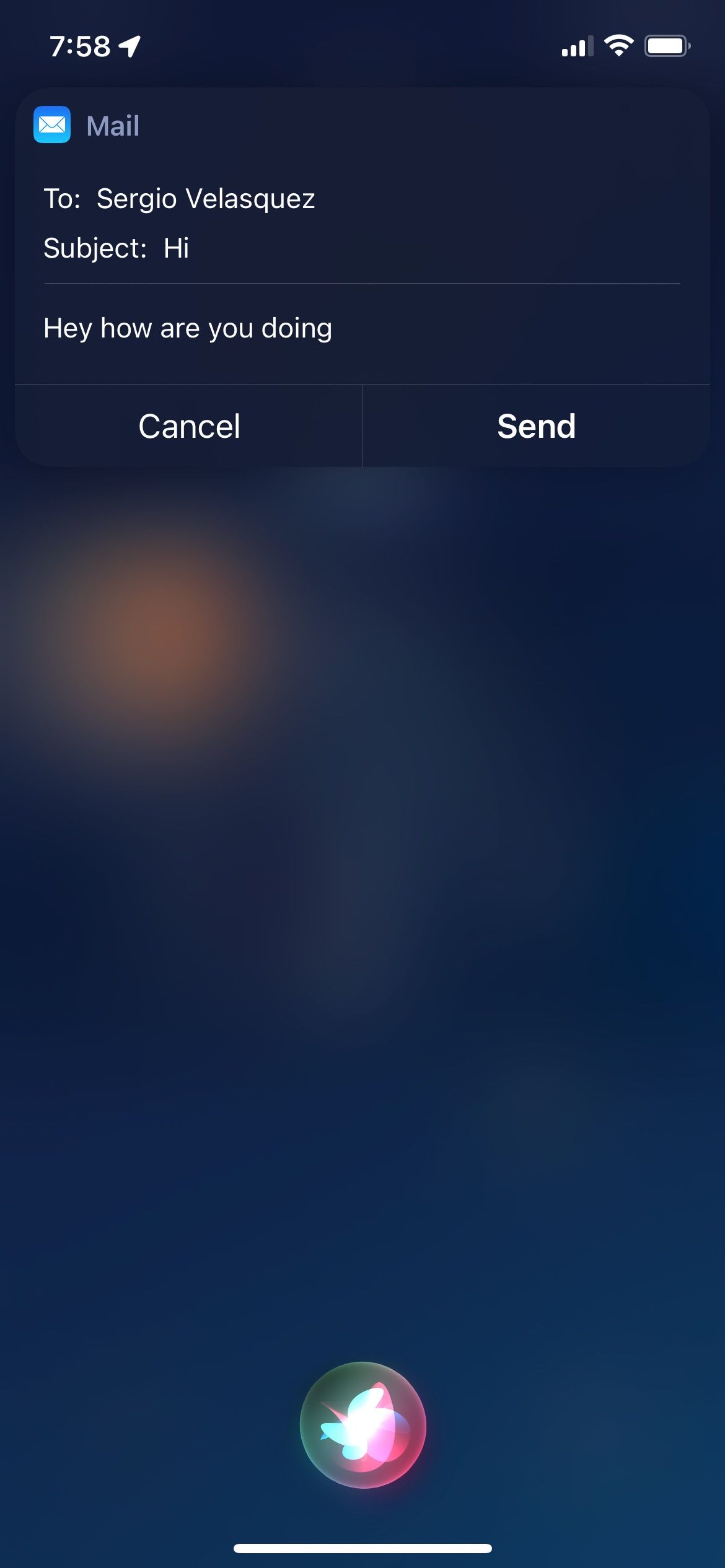 Send Email with Siri iPhone
