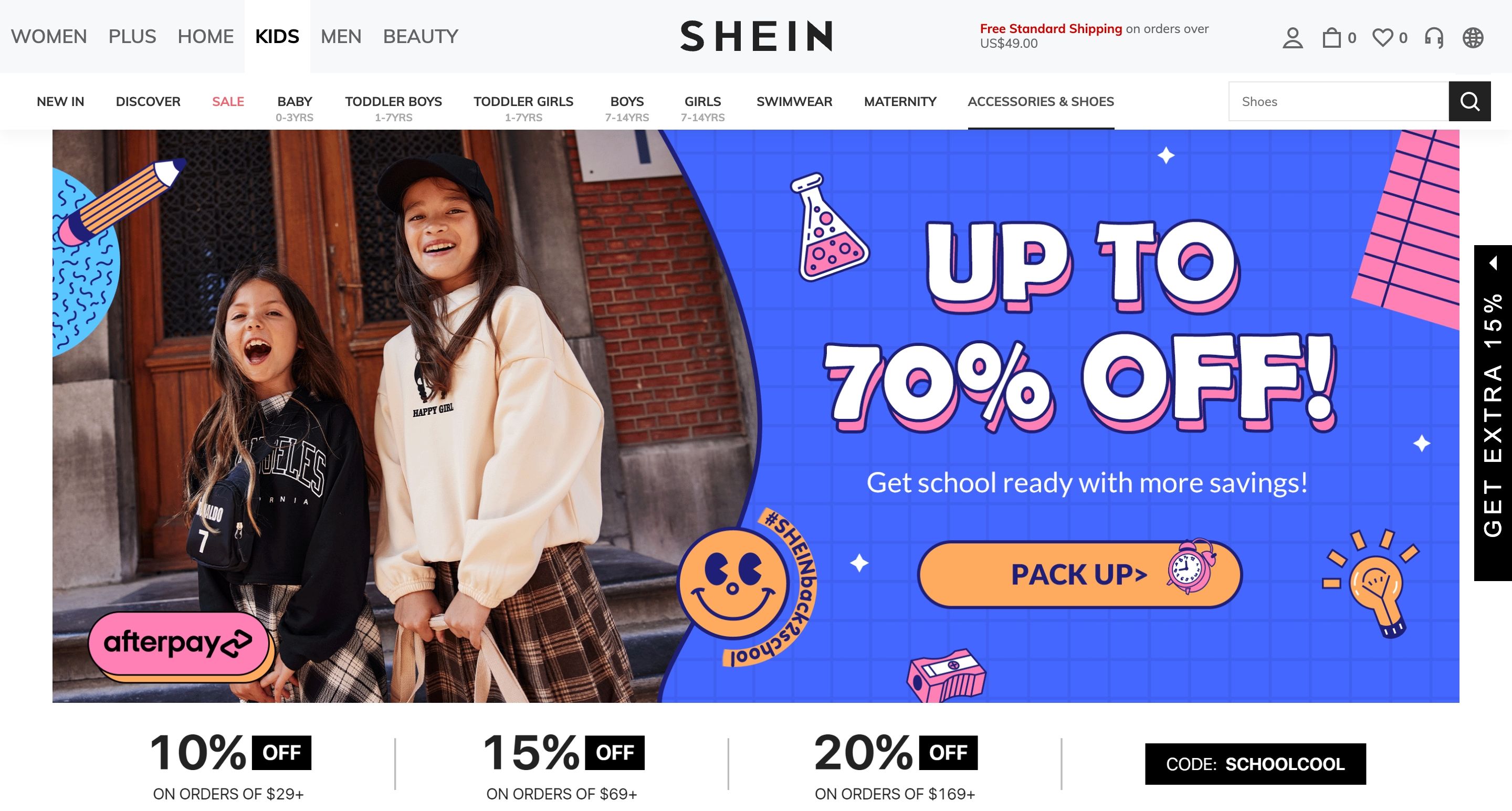 Shein website