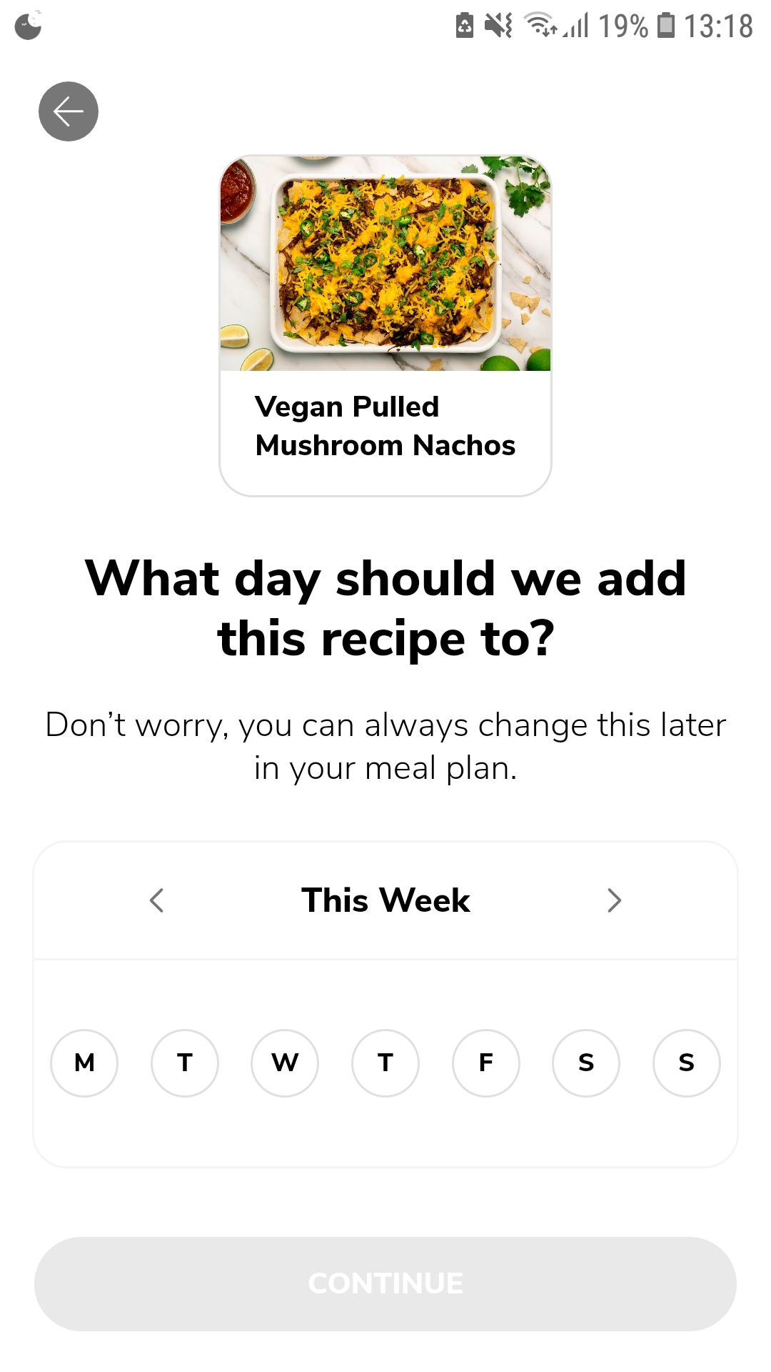 SideChef mobile recipe and meal planning app meal plan