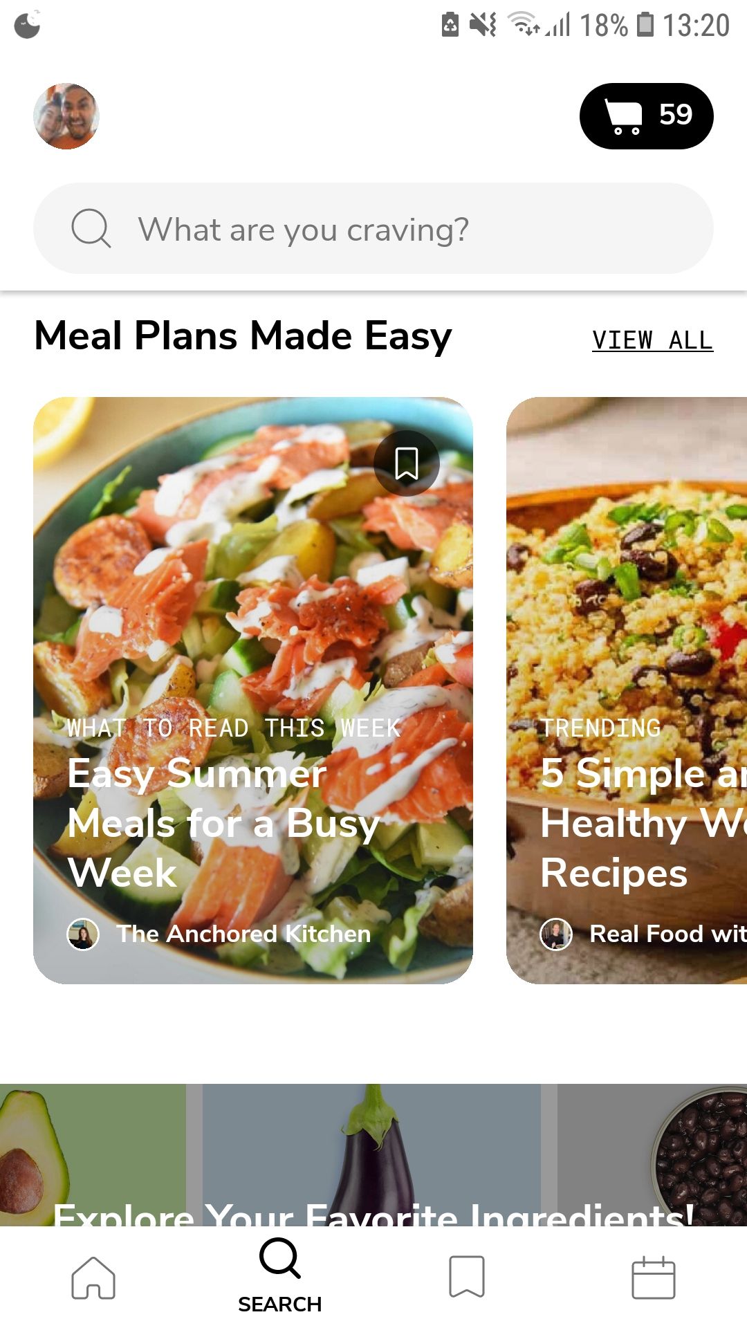 SideChef mobile recipe and meal planning app recipe collection