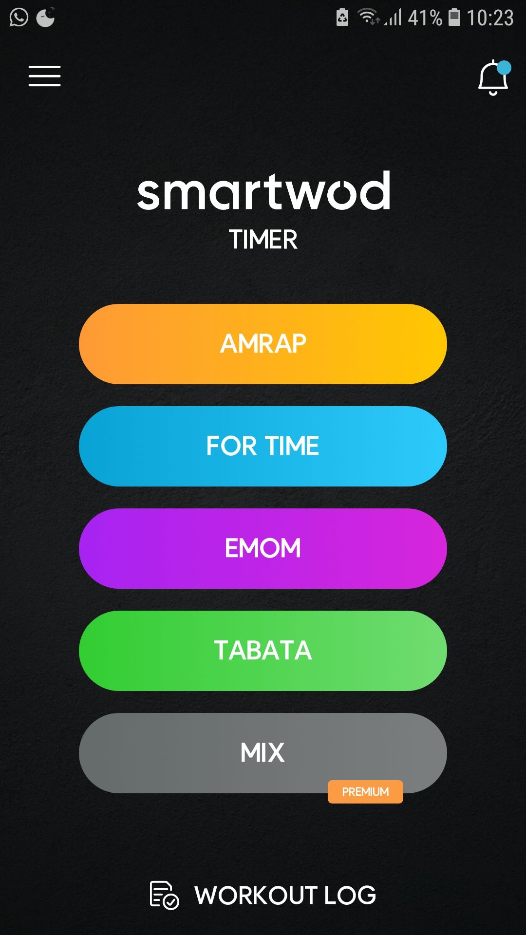 SmartWOD mobile exercise app Timer