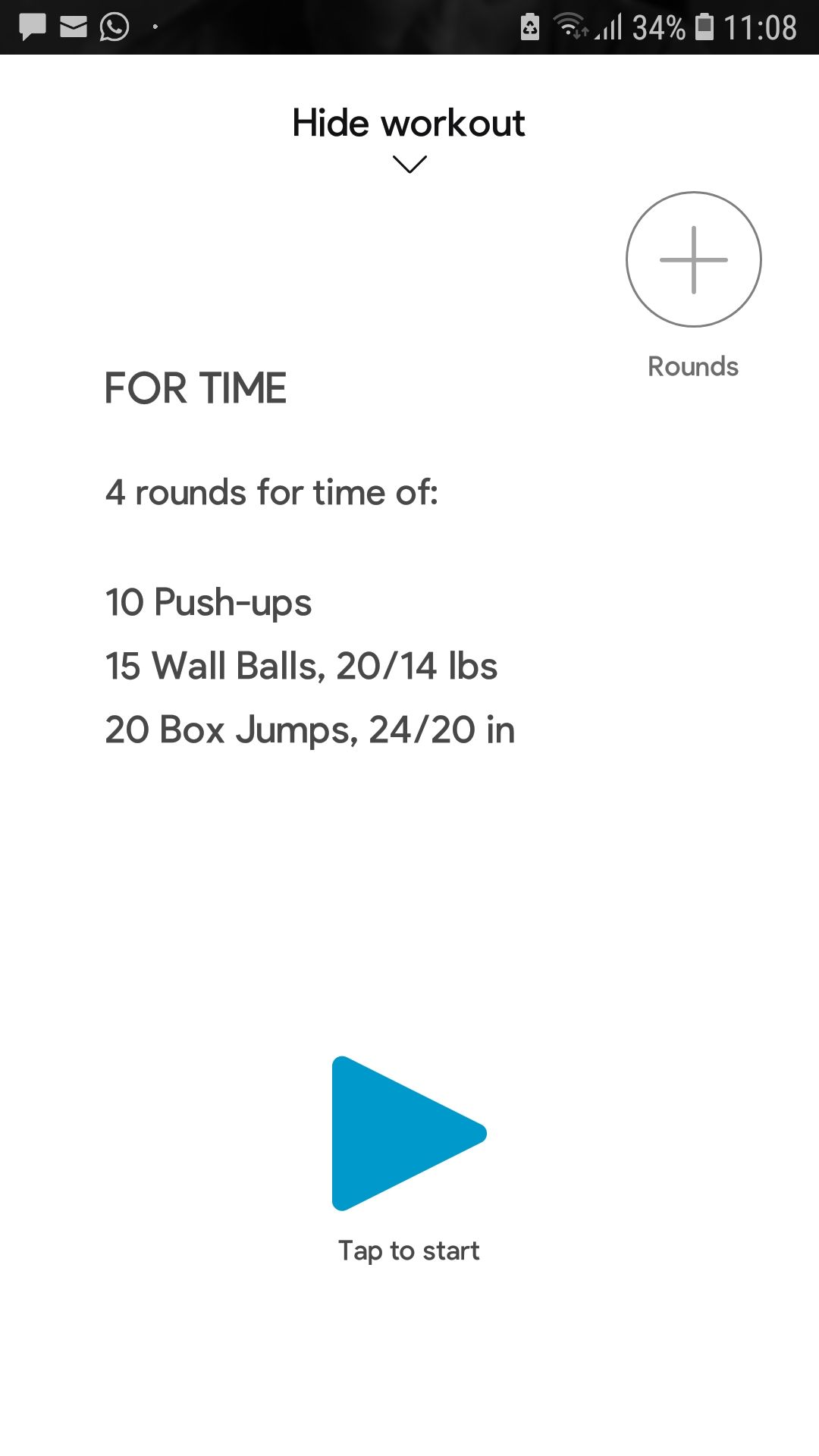 SmartWOD mobile exercise app workout