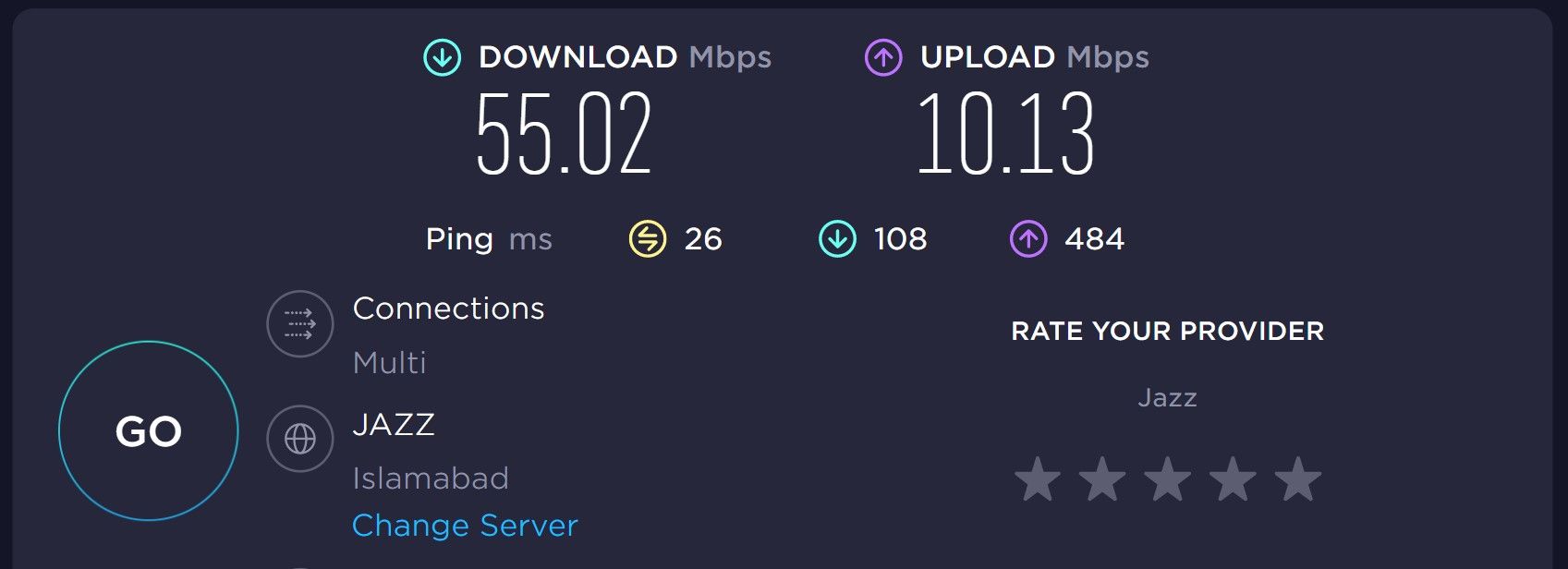 Testing Internet Speed 