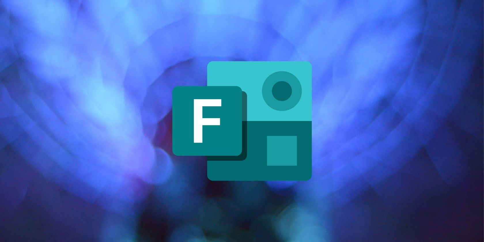 Logo Microsoft Forms dengan latar belakang biru