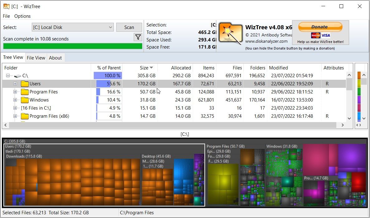 WizTree Disk Analyzer