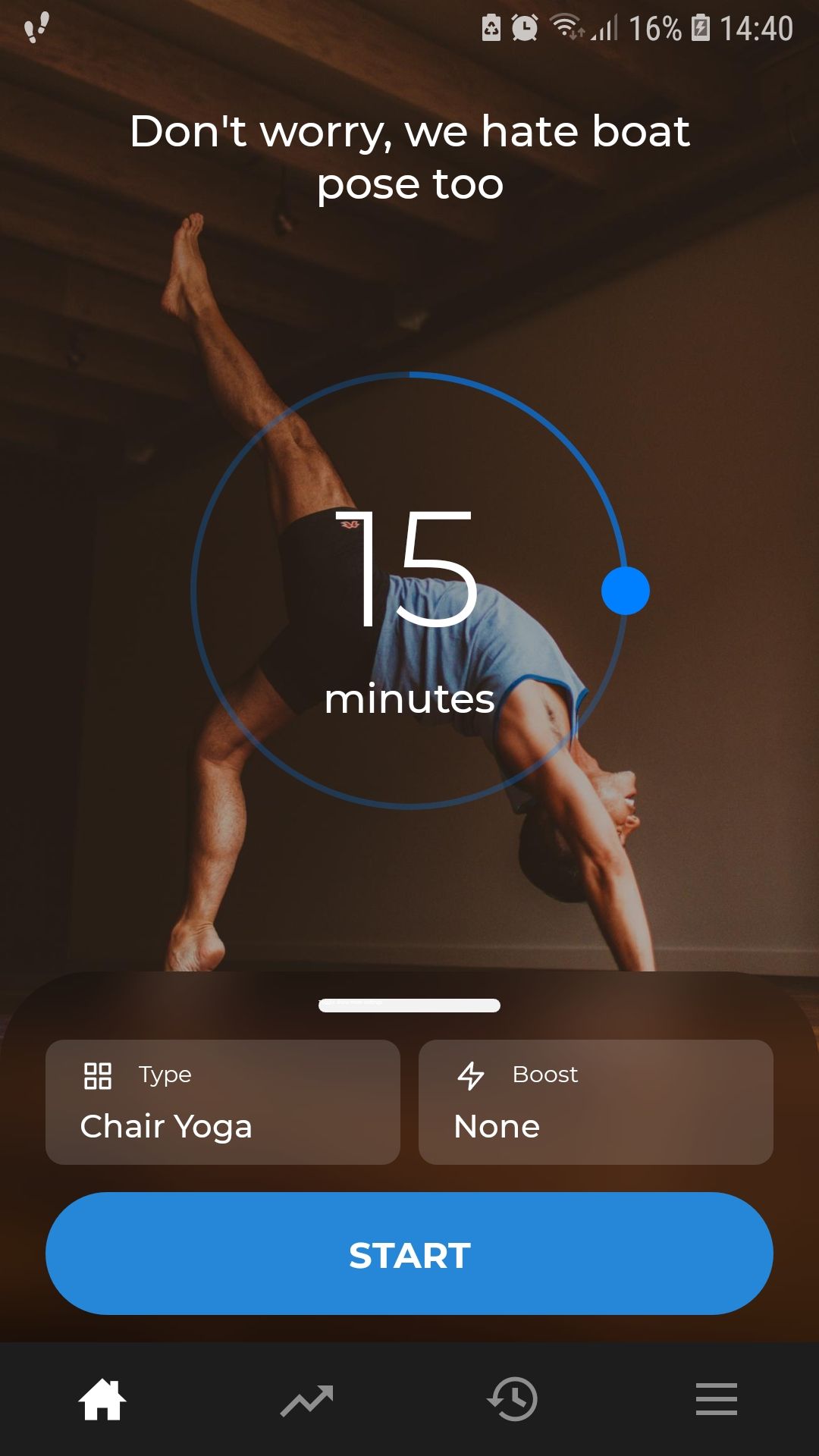 Yoga down dog mobile exercise app