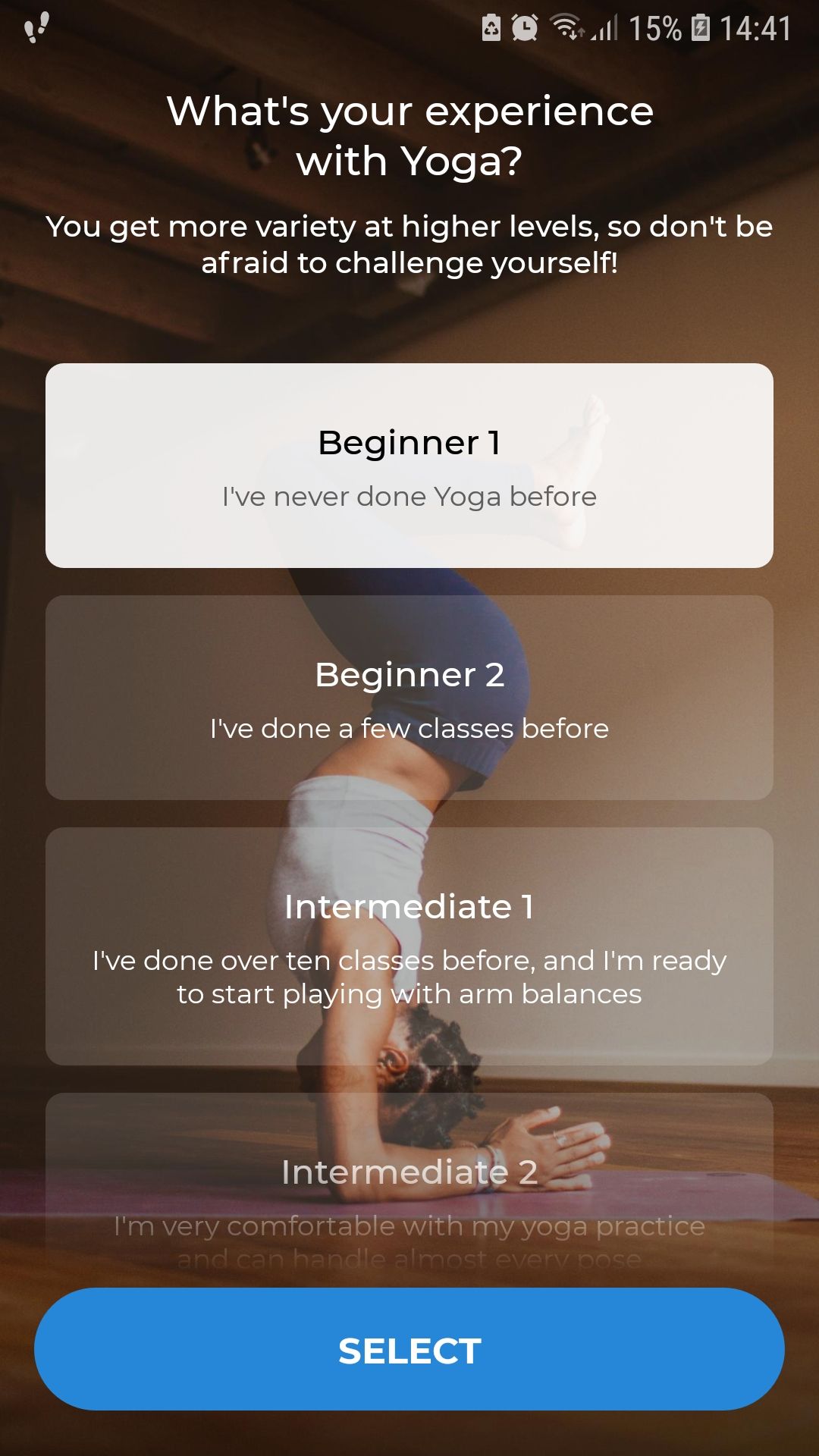 Yoga down dog mobile exercise app yoga experience