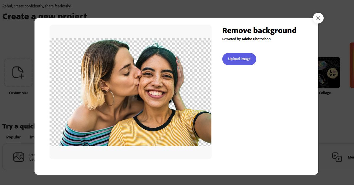adobe express background removal tool