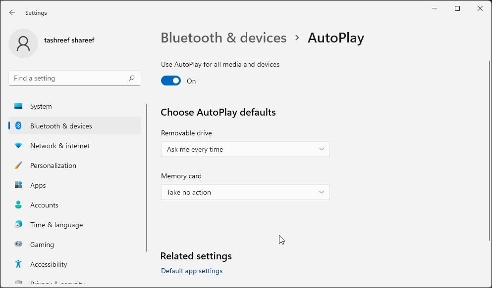 auto play on Windows 11