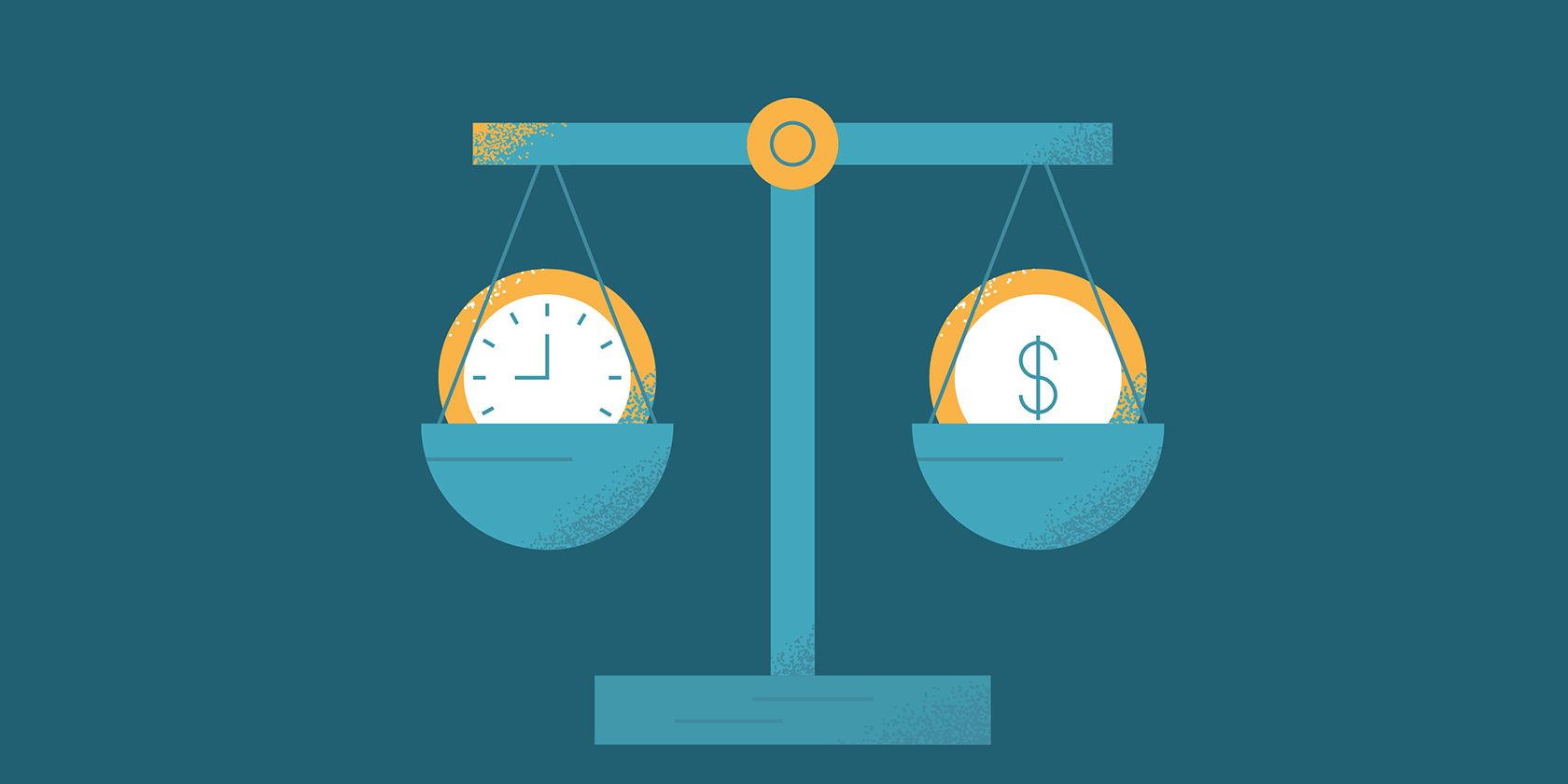 balancing time and money illustration