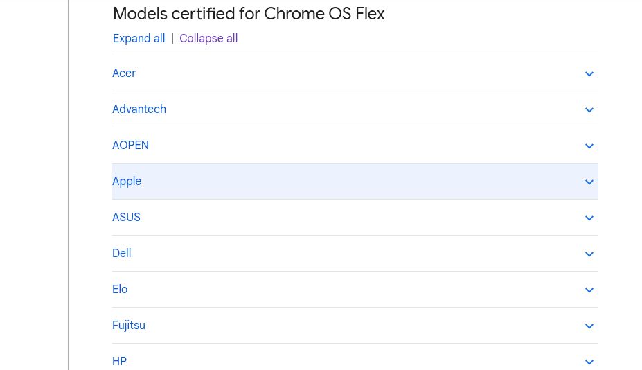 ChromeOS Flex supported devices list