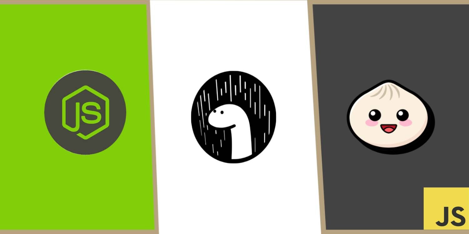Node, Deno, Bun, JavaScript logo design