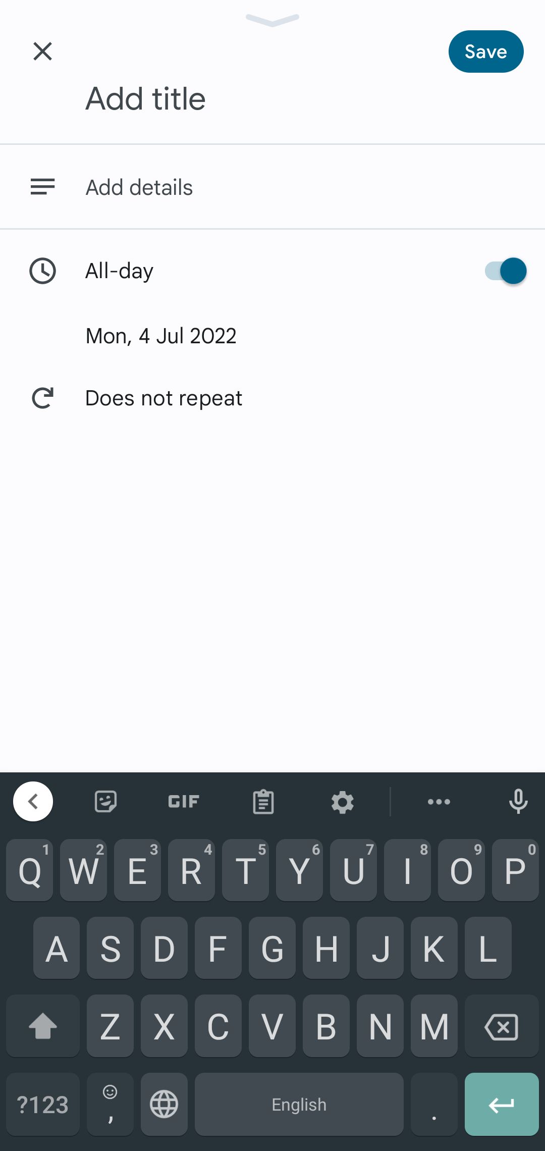 Creating Task on Google Calendar