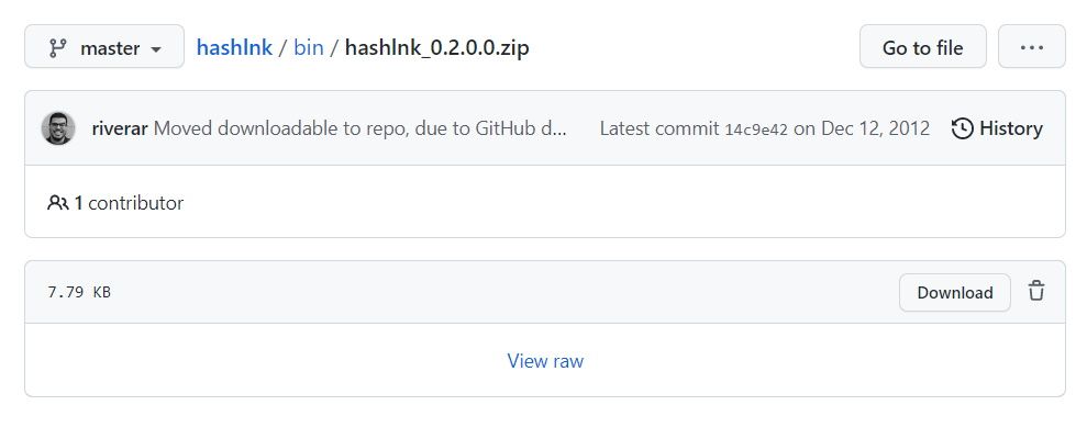 دانلود hashlnk از github